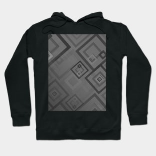 Grey square shapes abstract pattern Hoodie